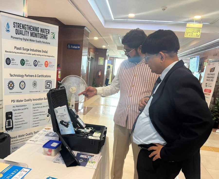 Showcasing the Digital Mini Lab and portable water testing kits at an exhibition